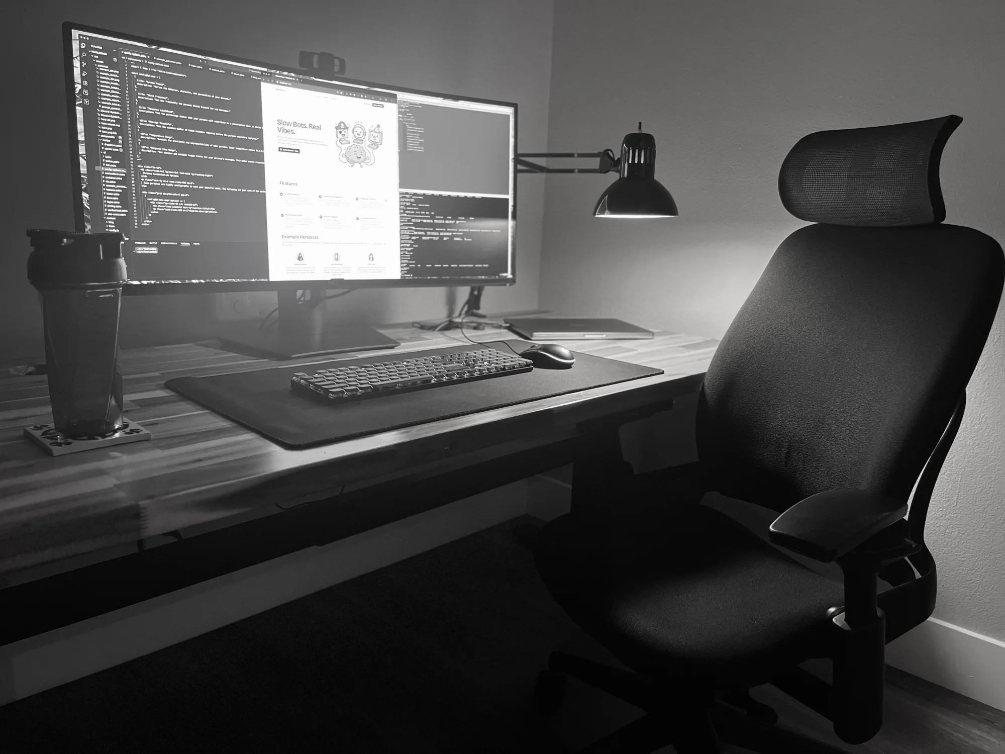 My workspace - the creative environment where Discord Faux was developed